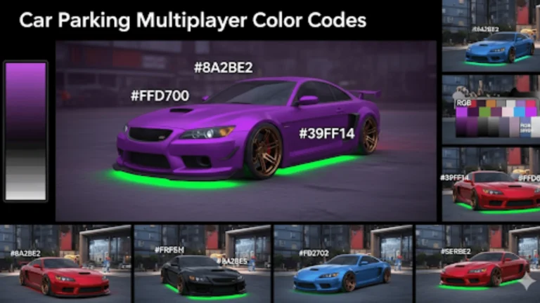 Car Parking Multiplayer Color Codes 4 CPM color codes